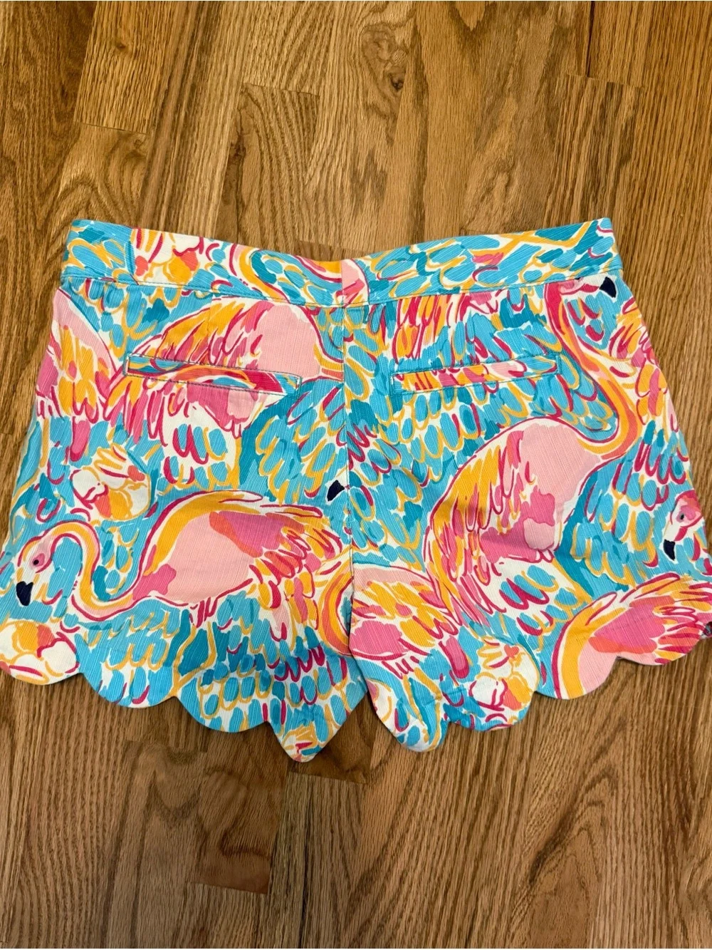 Lilly Pulitzer Bright Flamingo Print Shorts - Pink & Turquoise